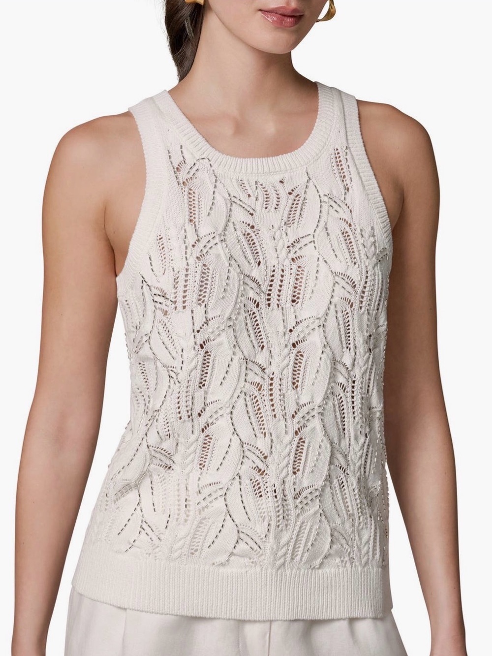Donna Karen New York SLEEVELESS SEQUIN SWEATER TANK SIZE MEDIUM
